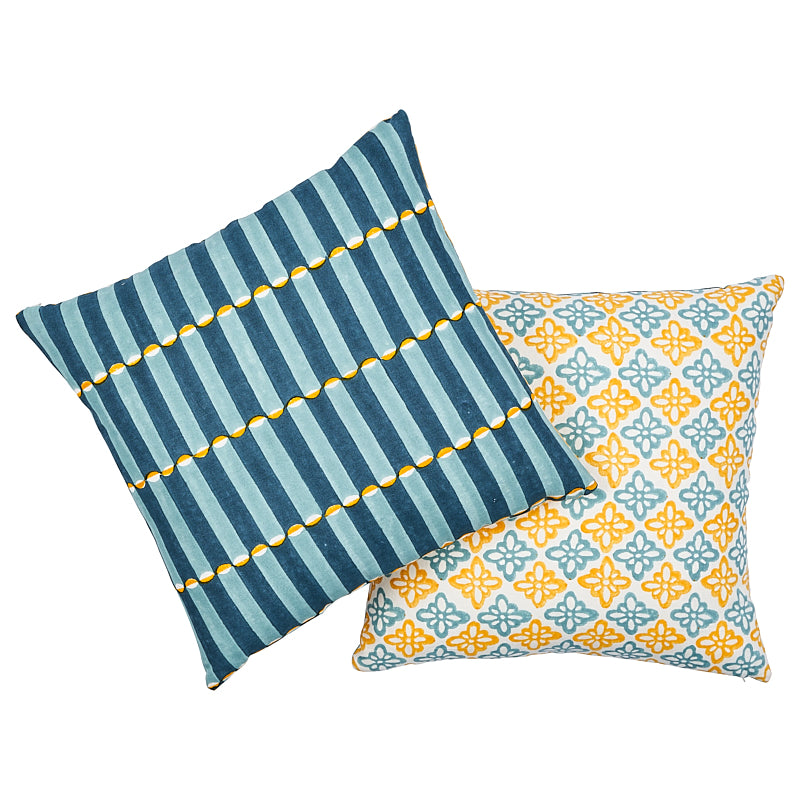 Pattee & Luna Pillow | Tumeric & Blue