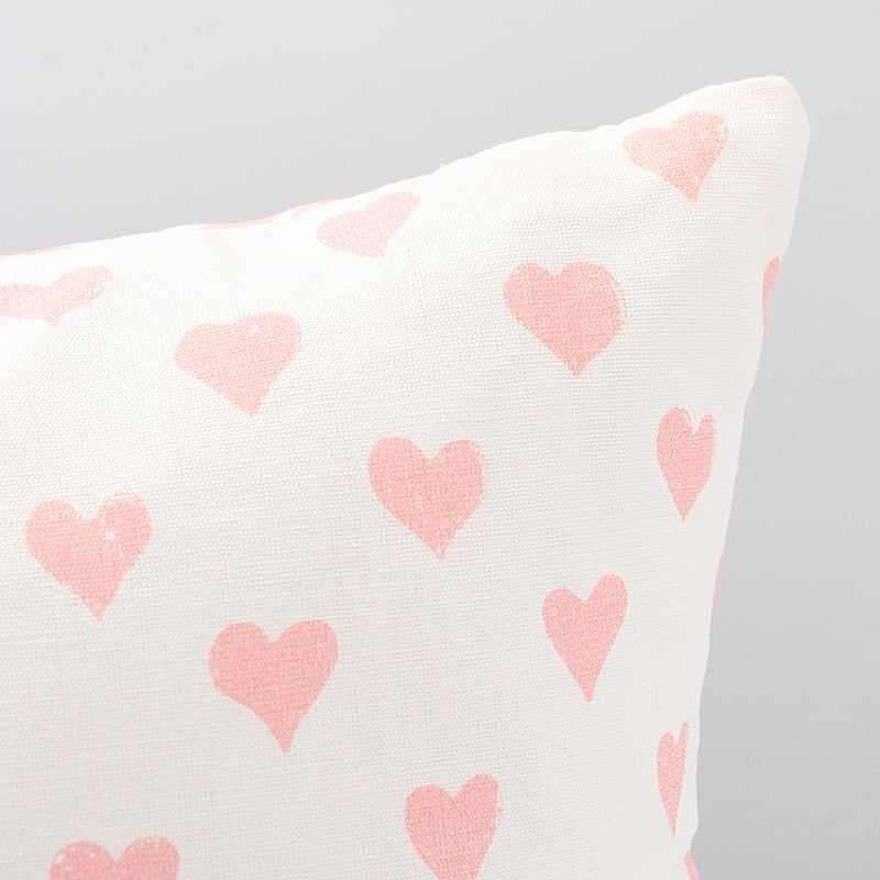 Hearts + Coffee Bean 20" Pillow | Pink