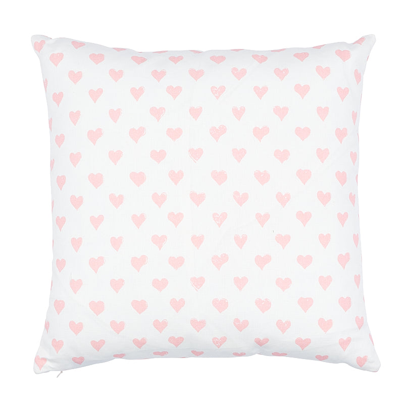 Hearts + Coffee Bean Pillow | Pink