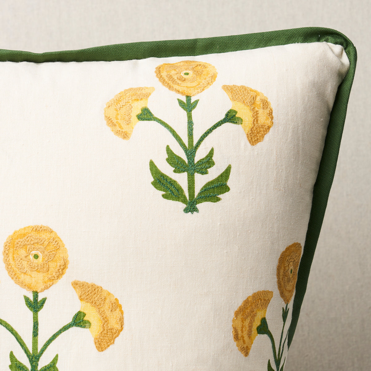 Saranda Flower Pillow | Marigold