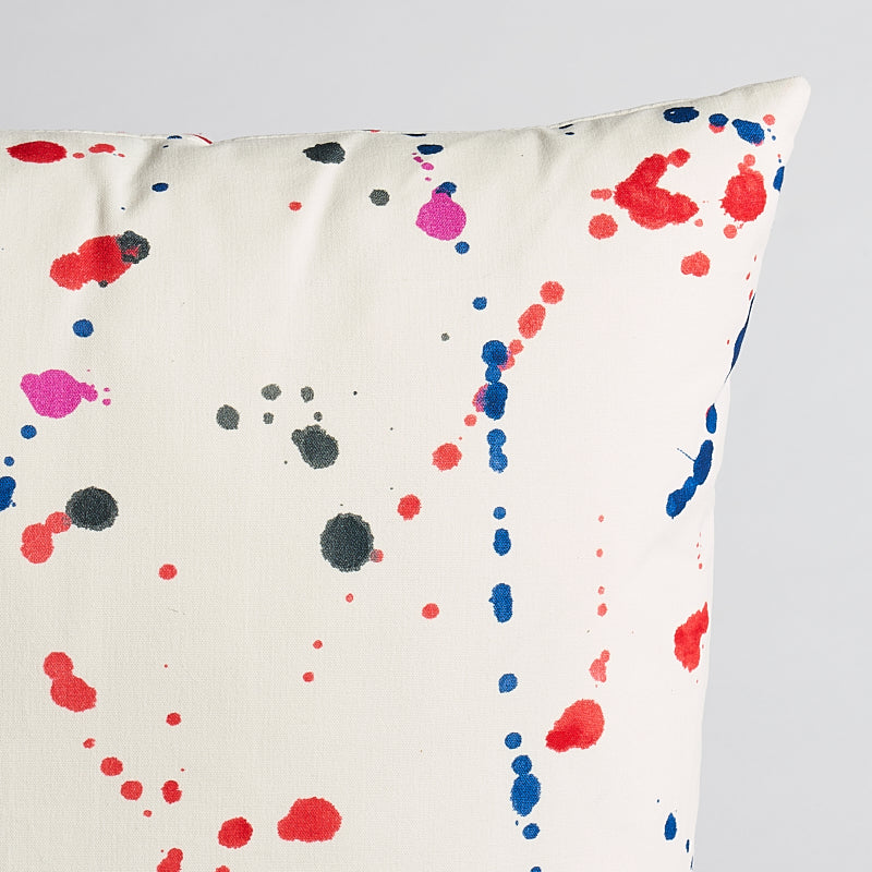 Ink Splash Pillow | Red & Blue