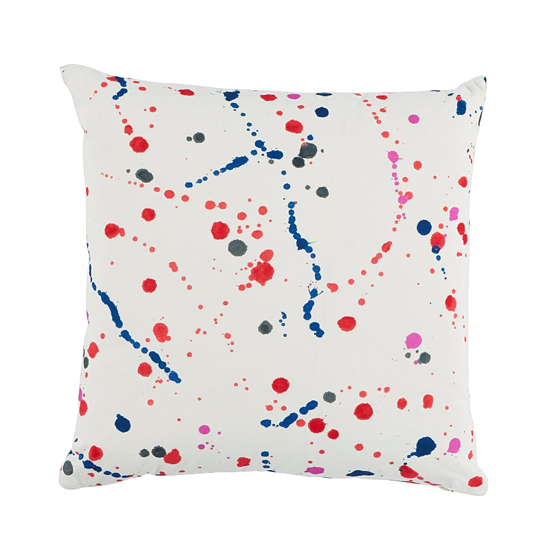 Ink Splash Pillow | Red & Blue