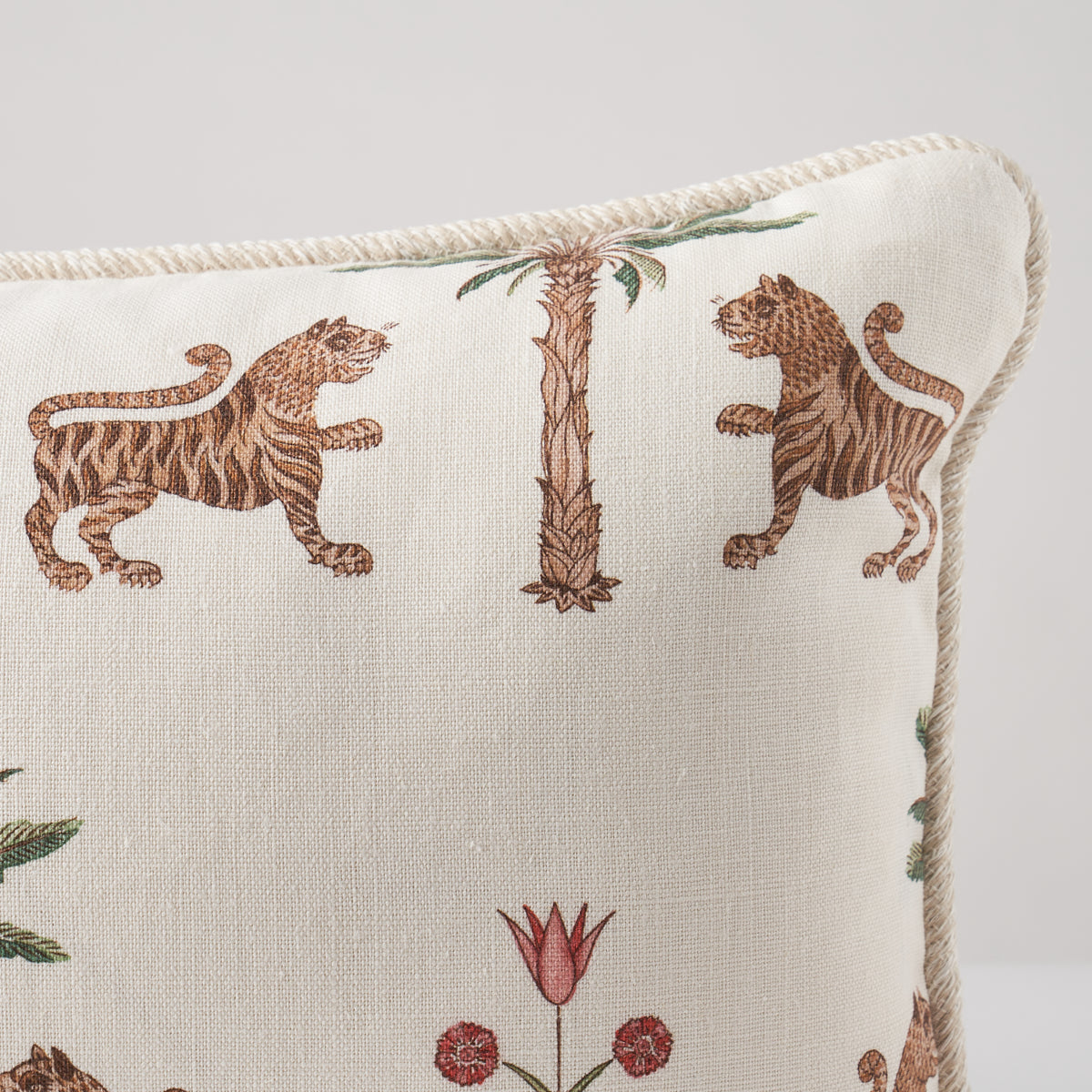 Tiger Palm Pillow | Cocoa