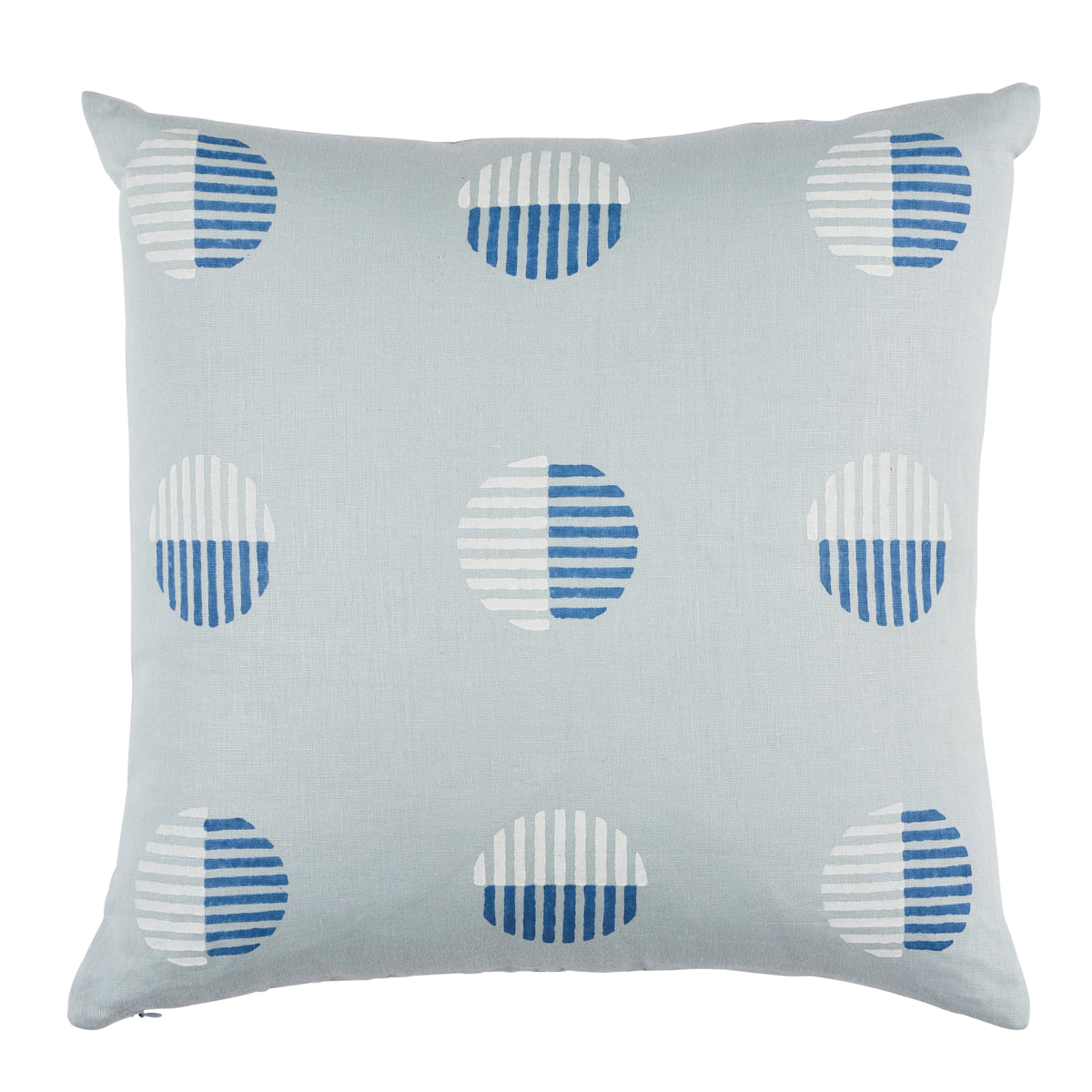 Ando Block Print Pillow | Chambray