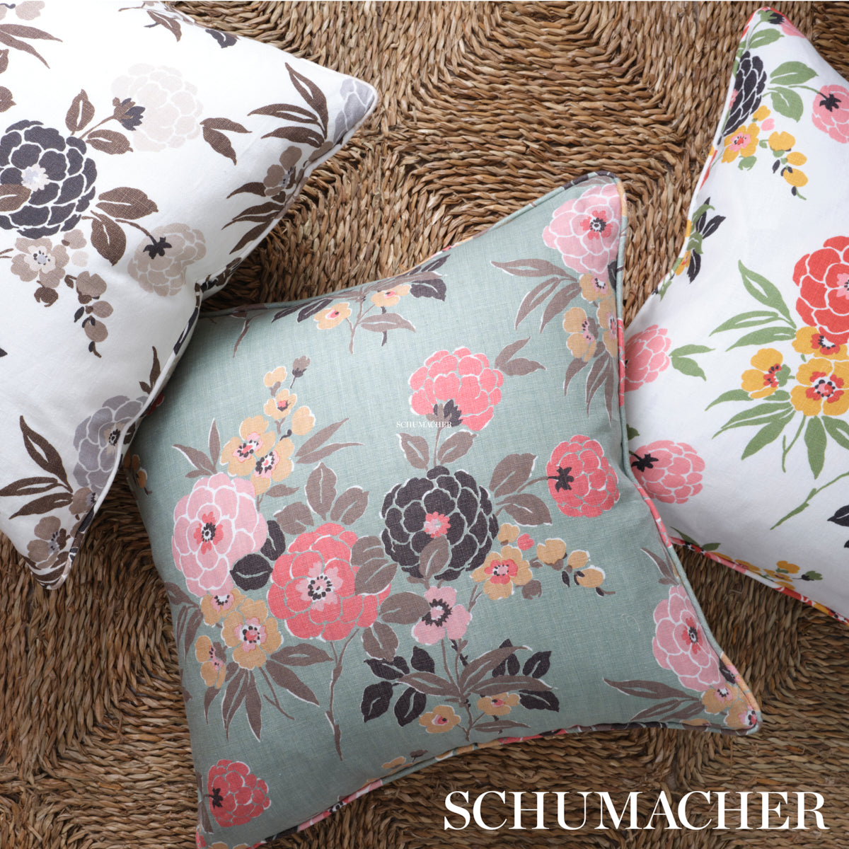 Valentina Floral Pillow | Brown