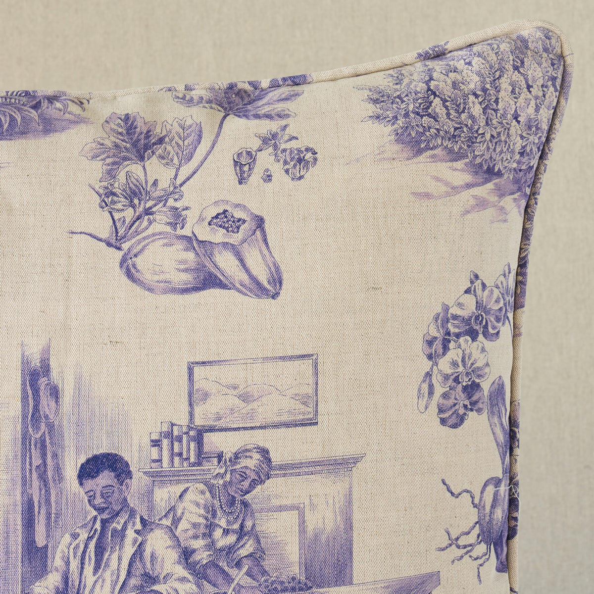 Toussaint Toile Pillow | Purple