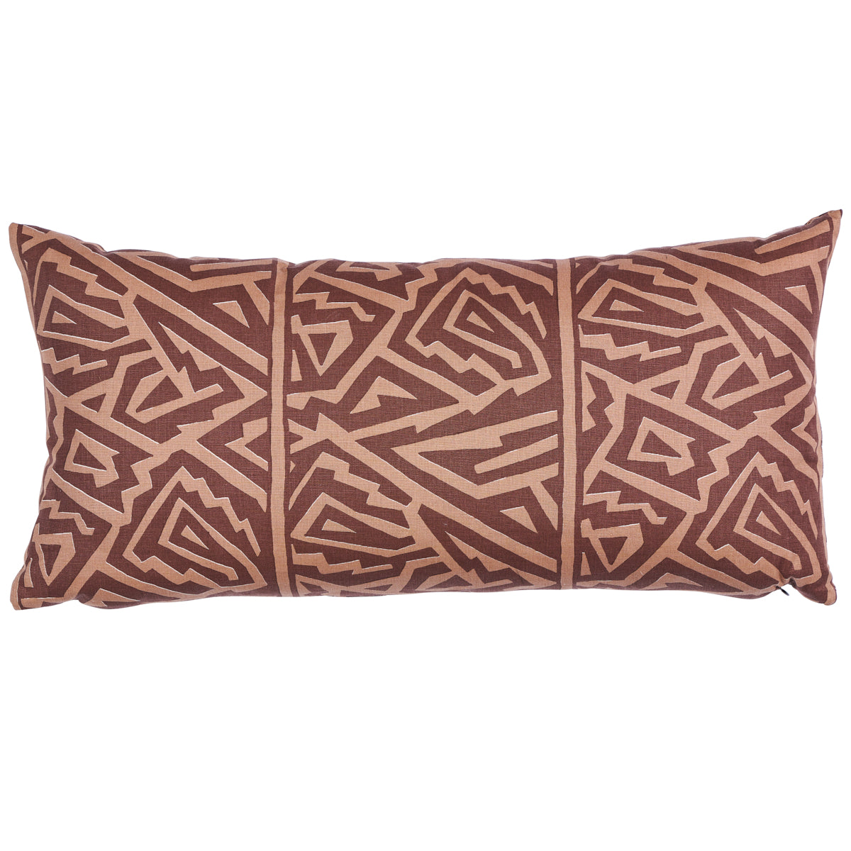 Jagged Maze Pillow | Brown