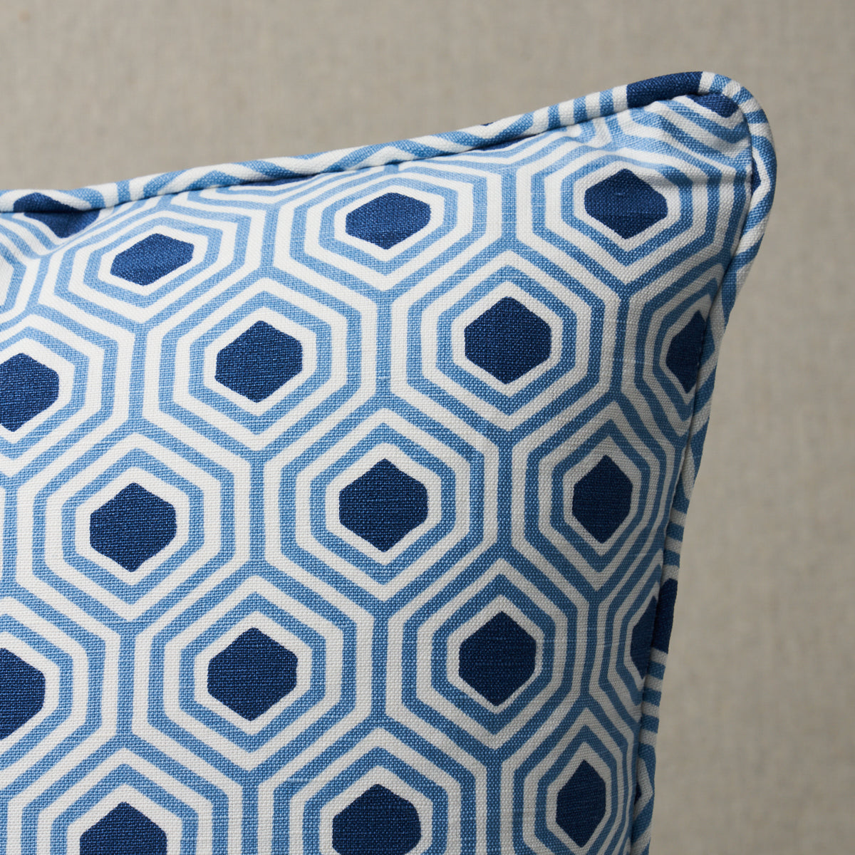 Otis Hand Print Pillow | Blue
