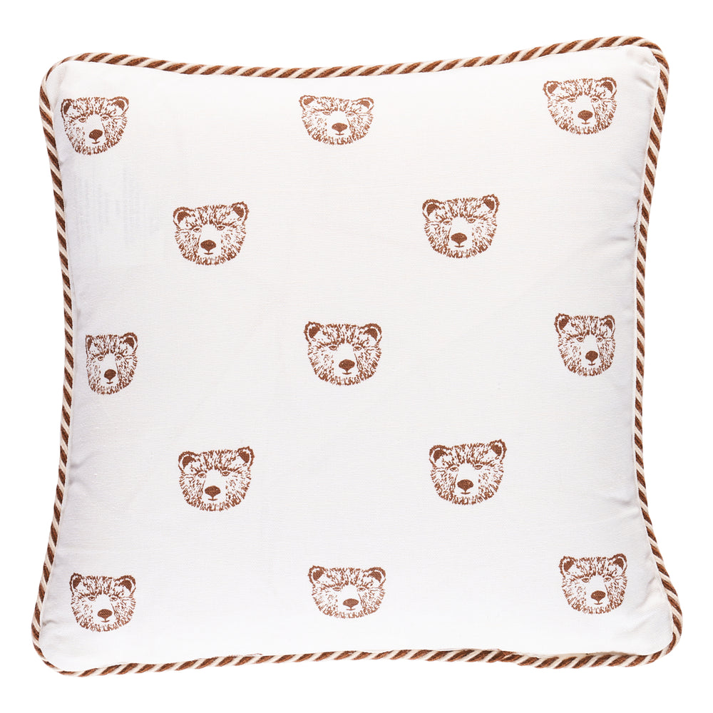 Bear Print Pillow | Ivory