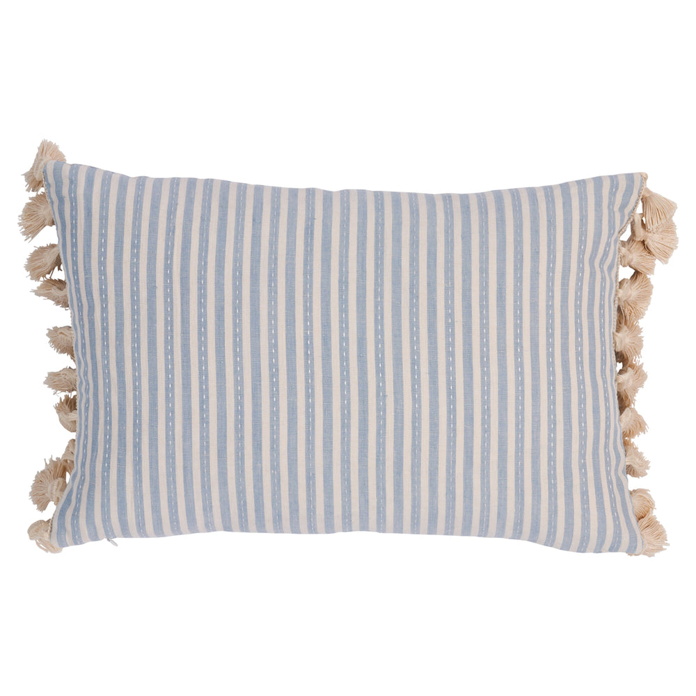 Mathis Ticking Stripe Pillow | Sky