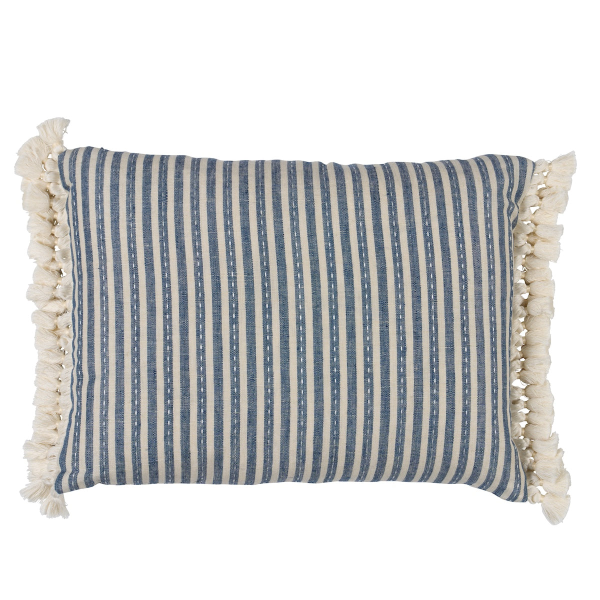 Mathis Ticking Stripe Pillow | Indigo