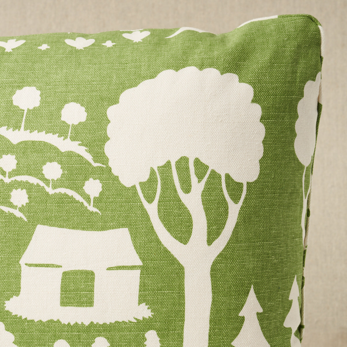 Farm Scene Pillow | Green