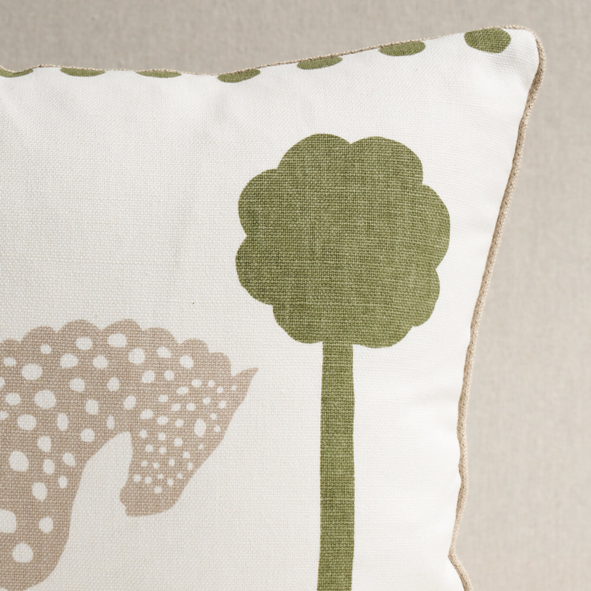 Polka Dot Pony Pillow | Olive