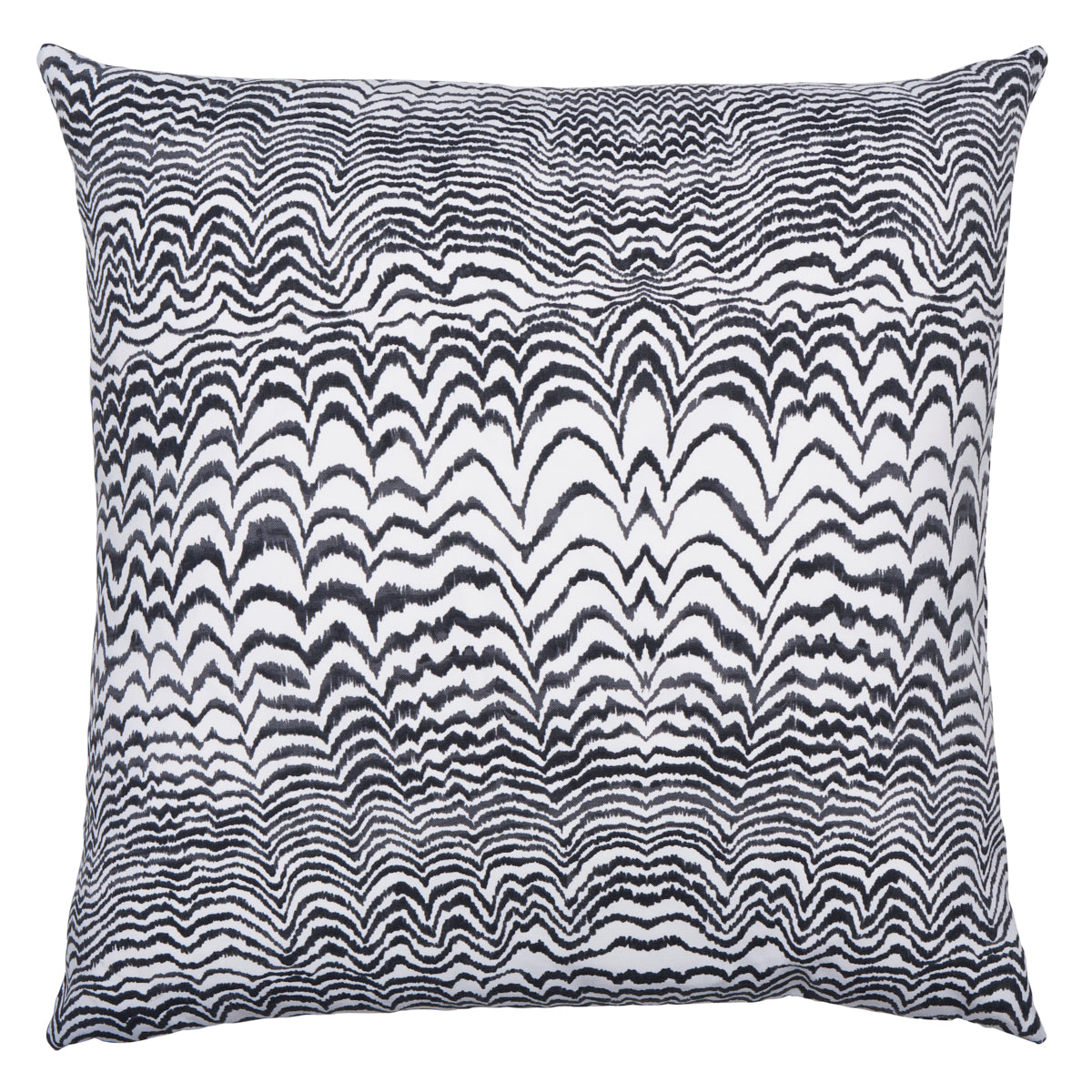 Ink Wave Print I/O Pillow | Black