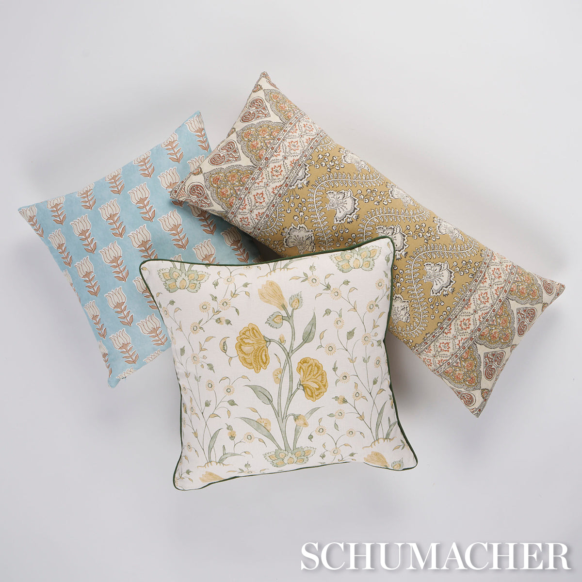 Mia Tulip Pillow | Sky & Sand