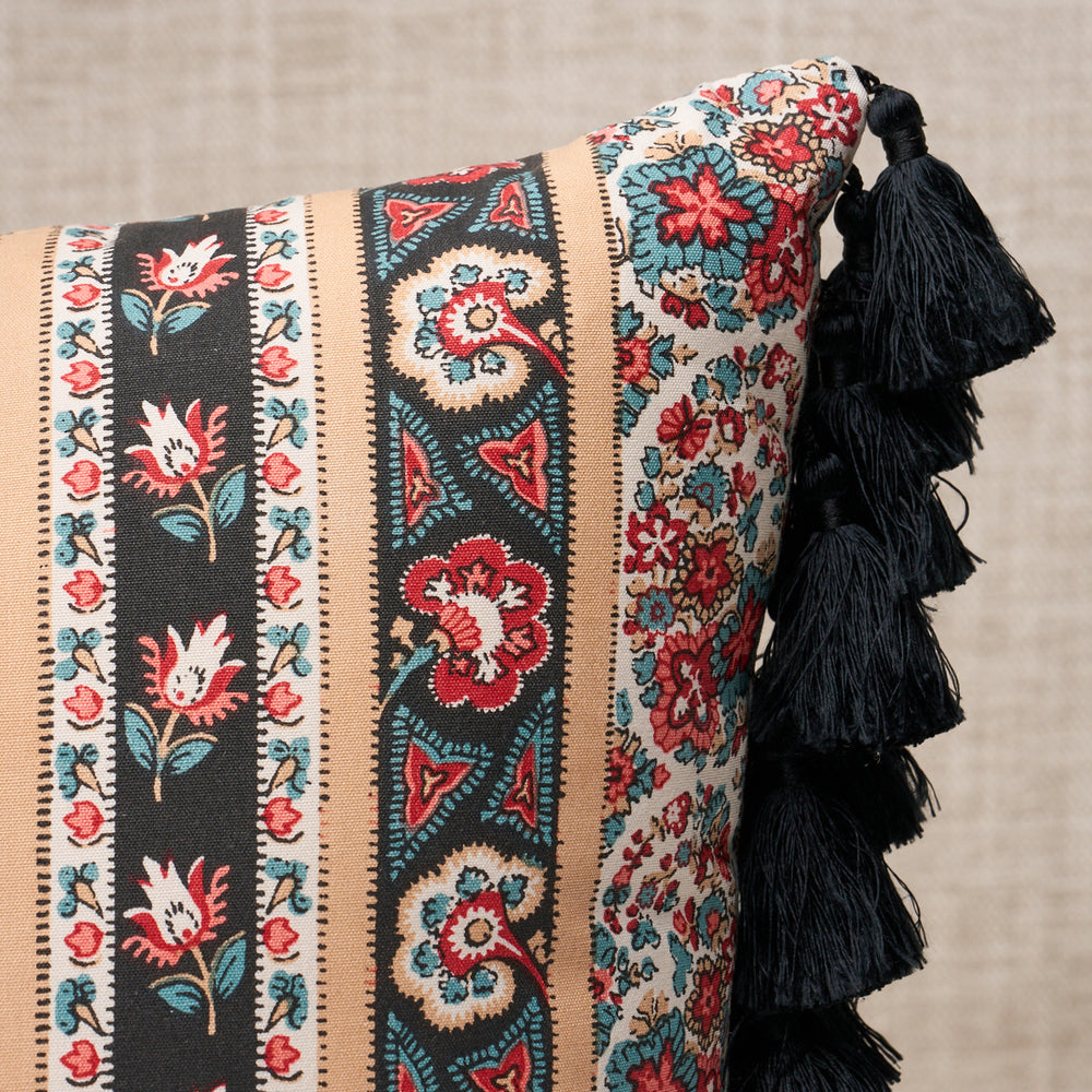 Ines Paisley Pillow | Rouge & Noir