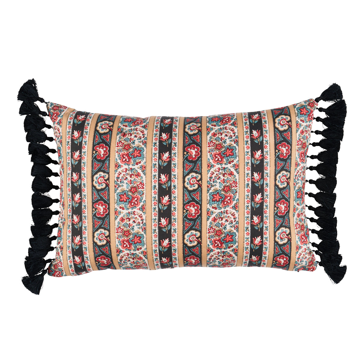 Ines Paisley Pillow | Rouge & Noir