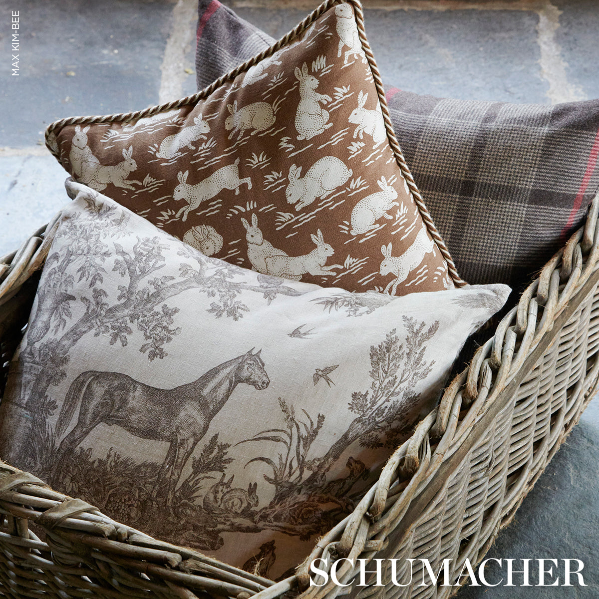 Western Toile Pillow | Sepia