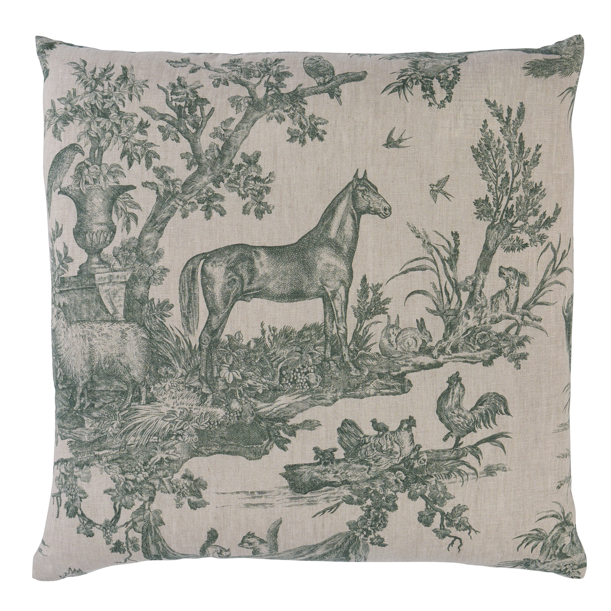 Western Toile Pillow | Forest