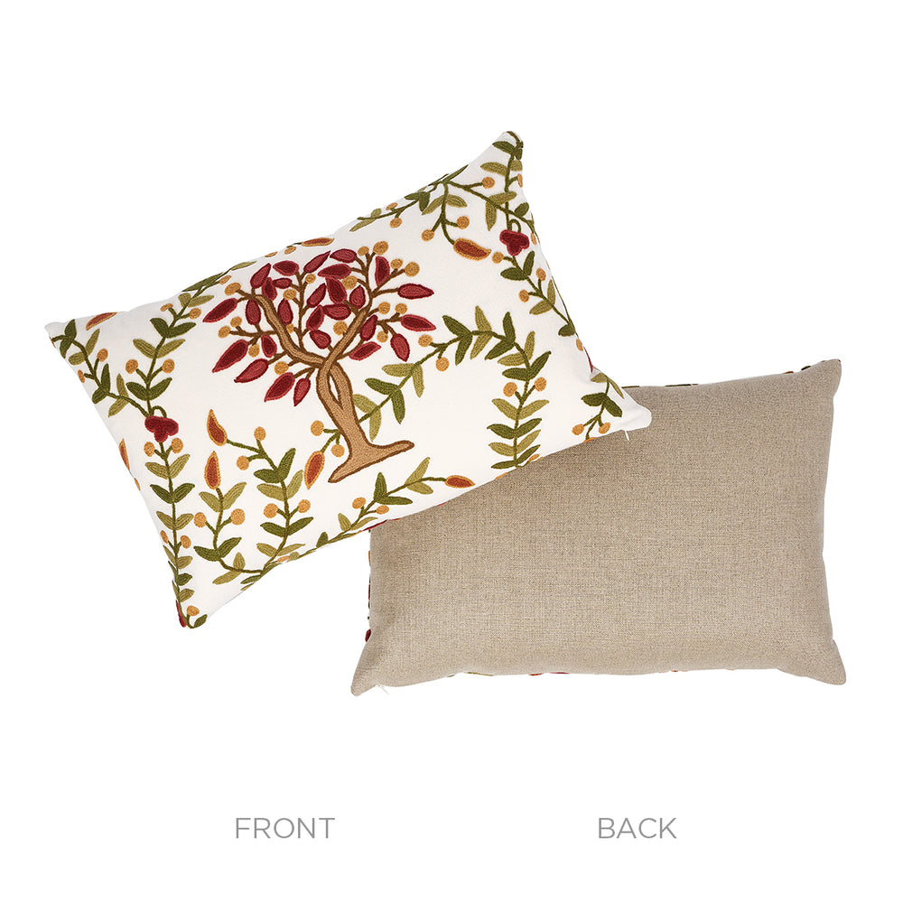 Highgrove Tree Crewel Pillow | Mulberry