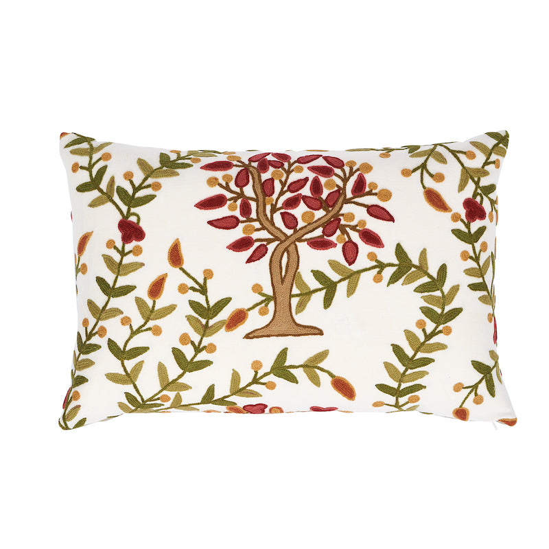 Highgrove Tree Crewel Pillow | Mulberry