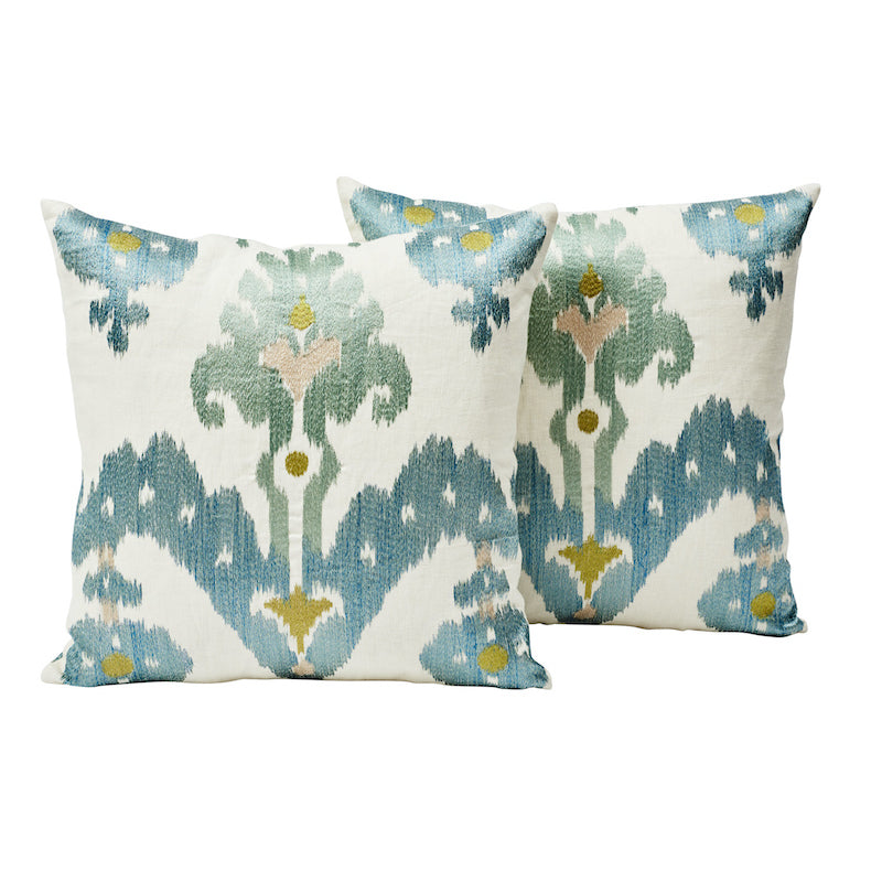 Raja Embroidery Pillow | Sky