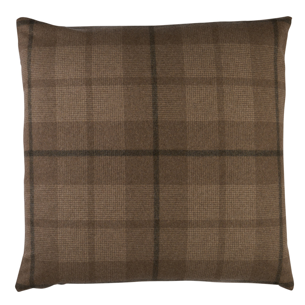 Montana Wool Plaid Pillow | Buckskin