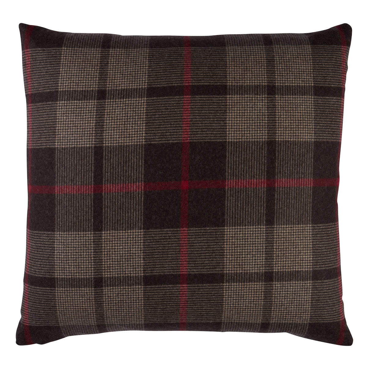 Montana Wool Plaid Pillow | Java