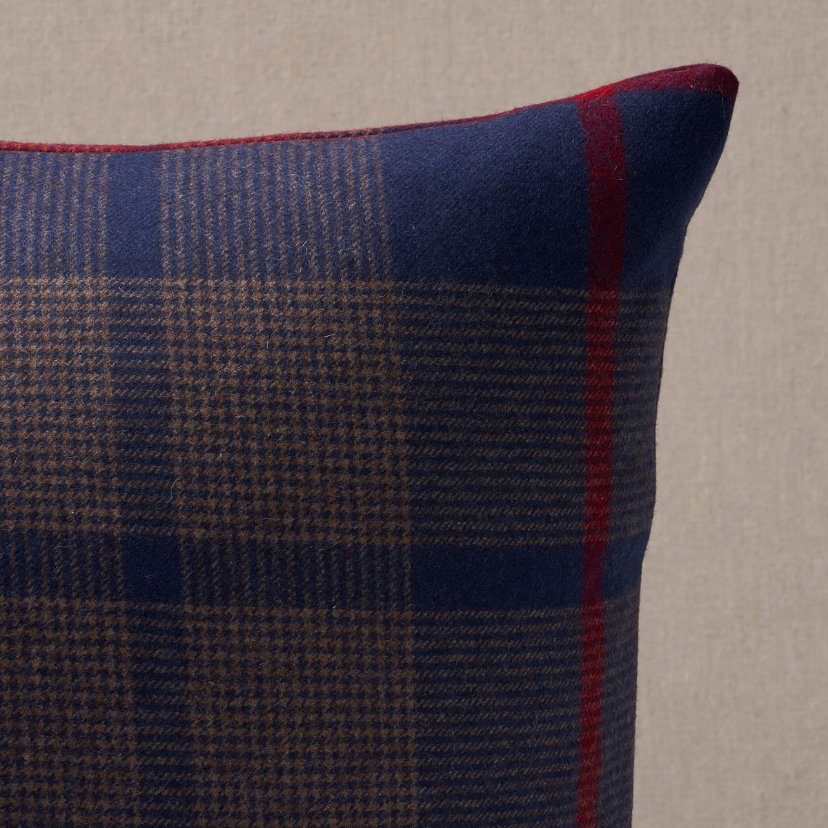 Montana Wool Plaid Pillow | Navy