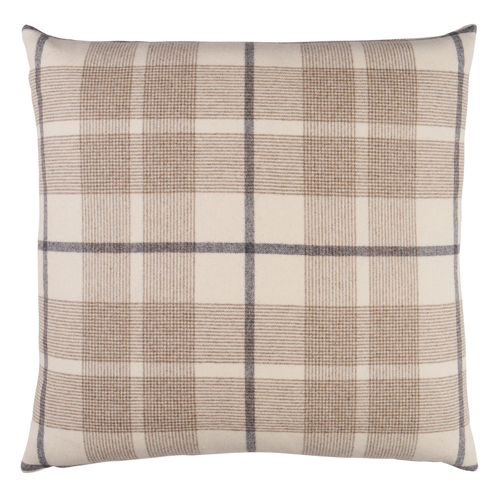 Montana Wool Plaid Pillow | Neutral