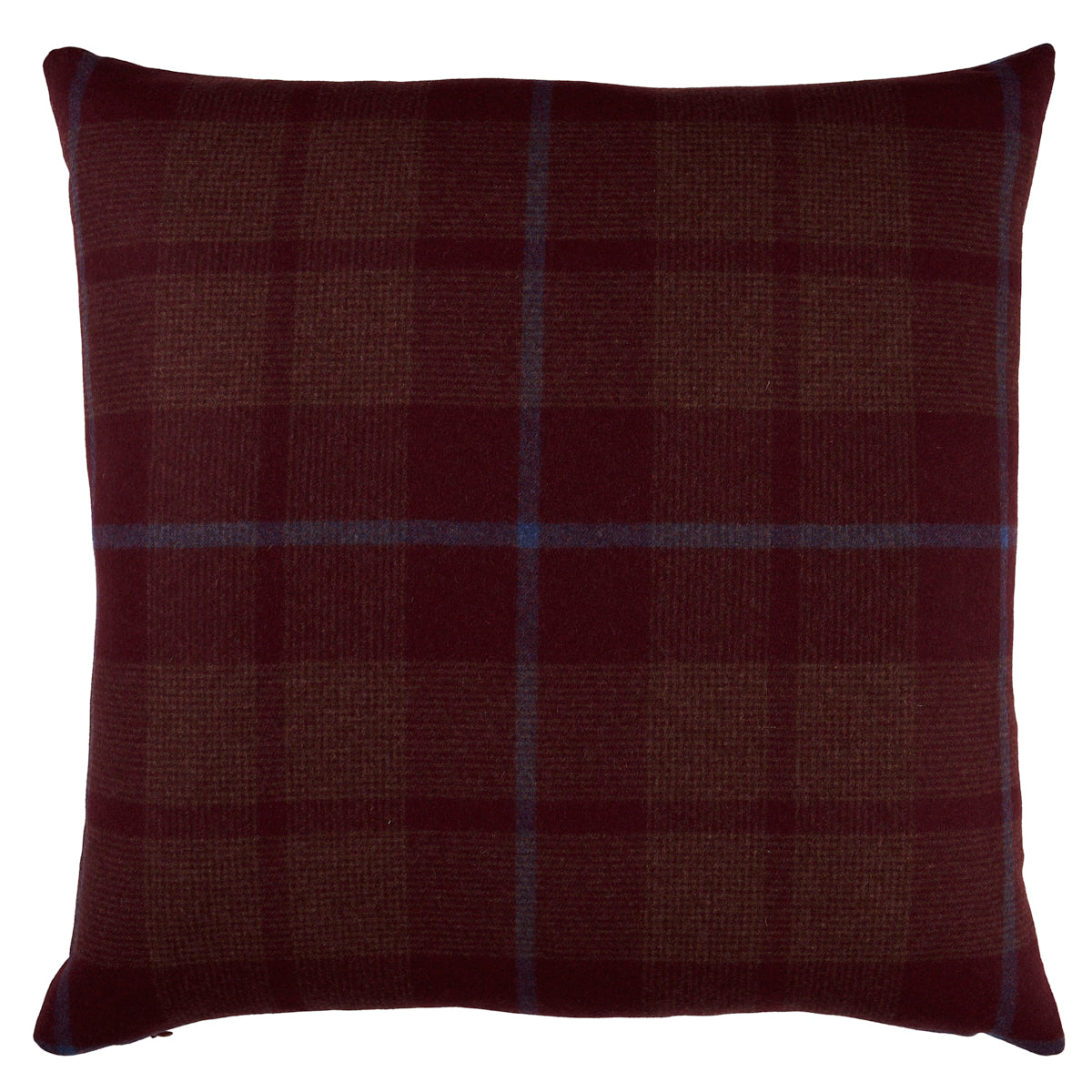 Montana Wool Plaid Pillow | Burgundy