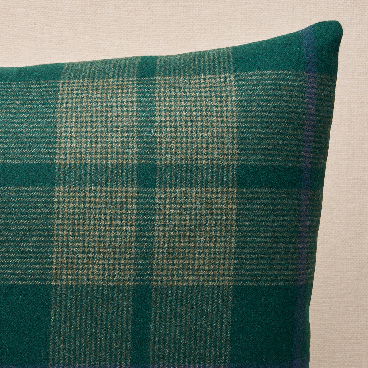 Montana Wool Plaid Pillow | Hunter