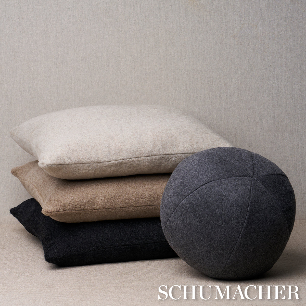 Dixon Mohair Sphere Pillow | Smoke