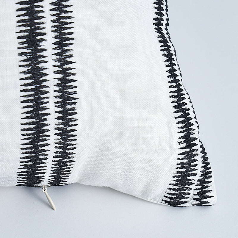 Paloma Embroidery Pillow | Ebony