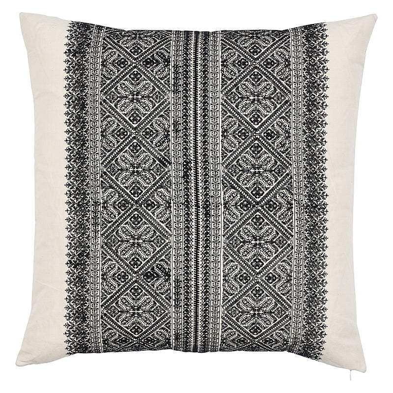 Toledo Embroidery Pillow | Noir