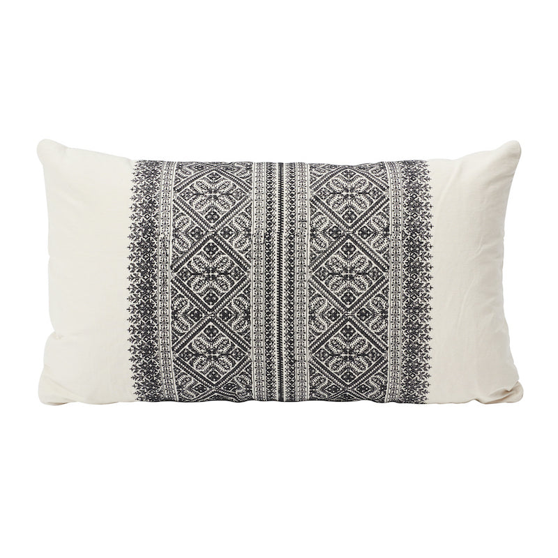 Toledo Embroidery Pillow | NOIR