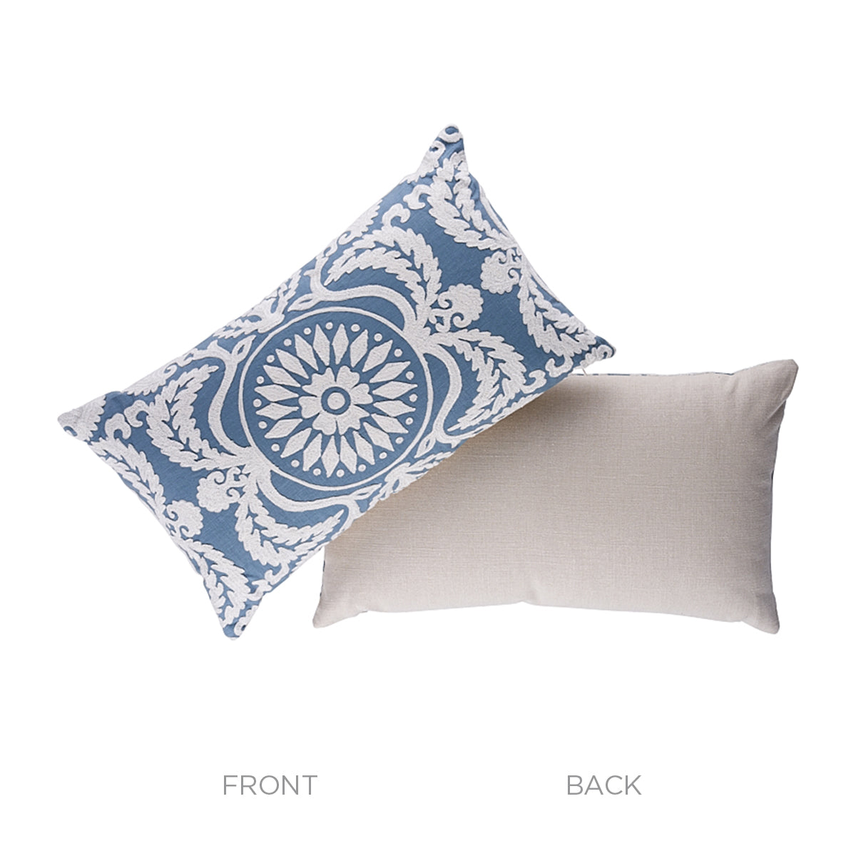 Castanet Embroidery Pillow | Chambray