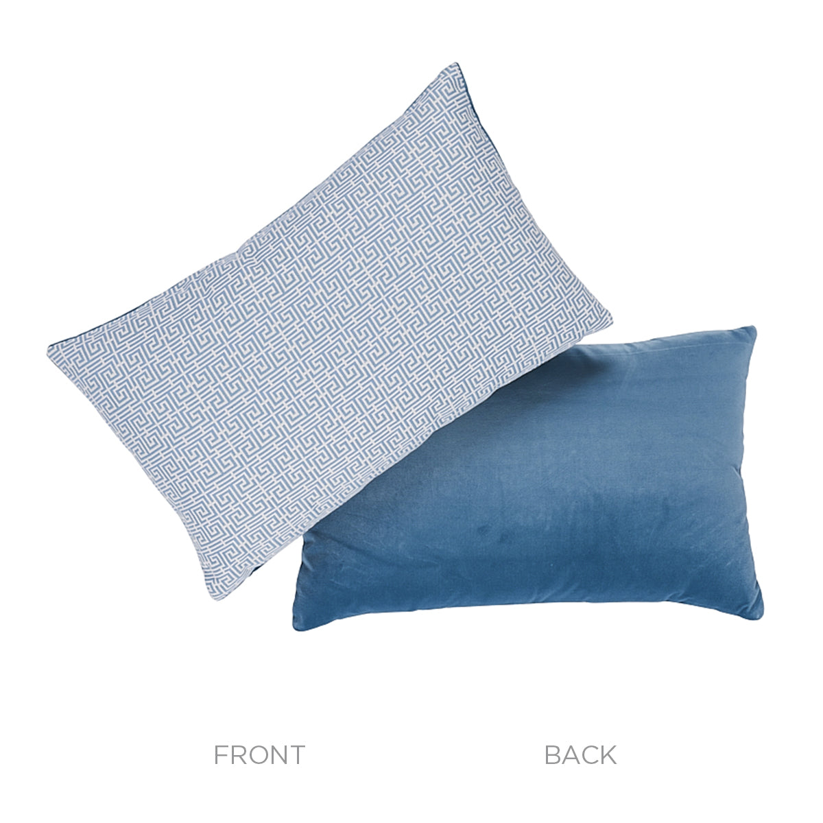 Chinois Fret Pillow | Sky/Ivory