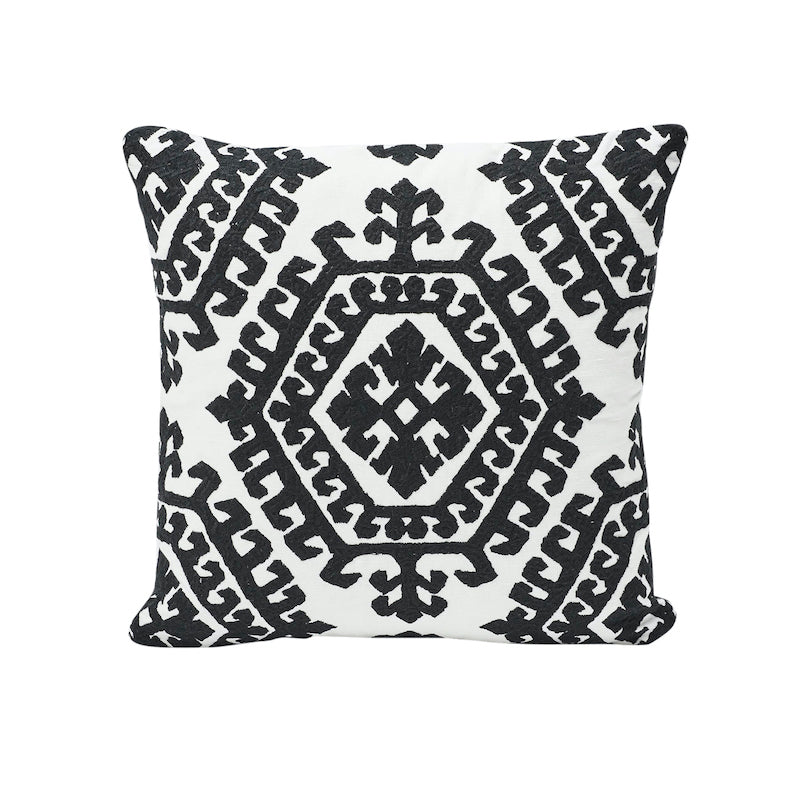 Omar Embroidery Pillow | BLACK