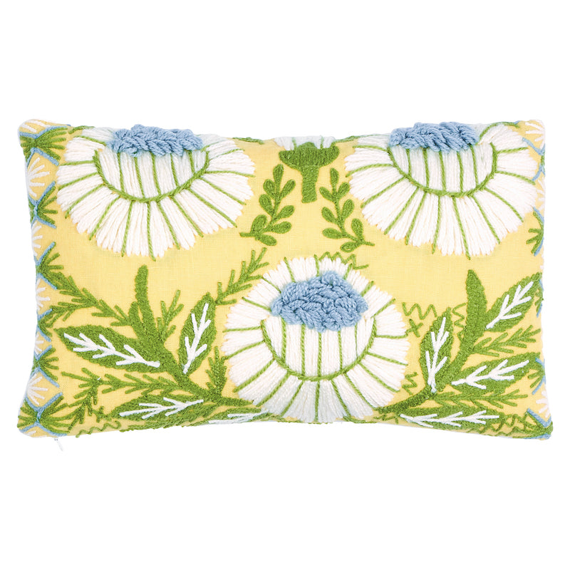 Marguerite Embroidery Pillow B | Buttercup