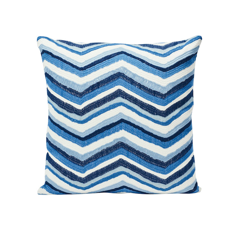 Shasta Embroidery Pillow | Blue