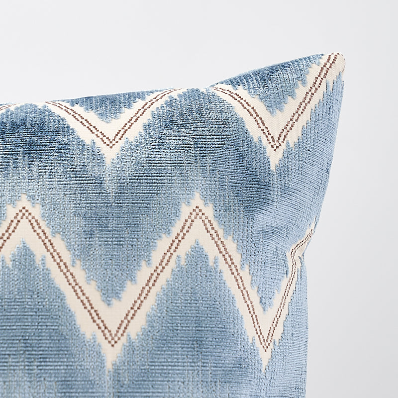 Chevron Velvet Pillow | Mineral