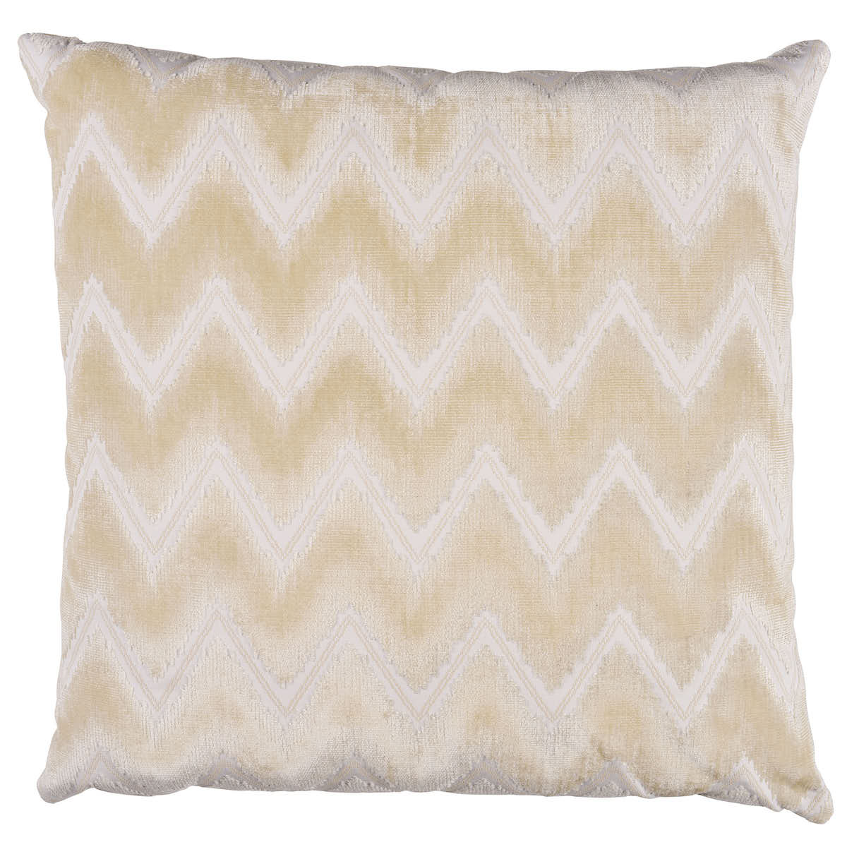 Chevron Velvet Pillow | Champagne