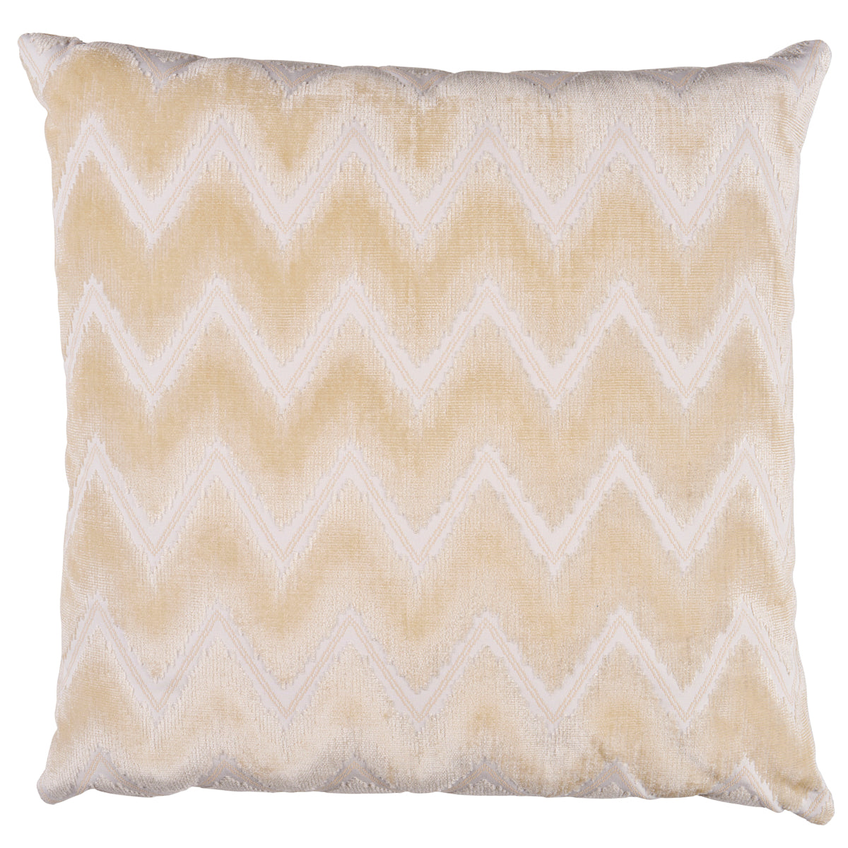 Chevron Velvet Pillow | Champagne