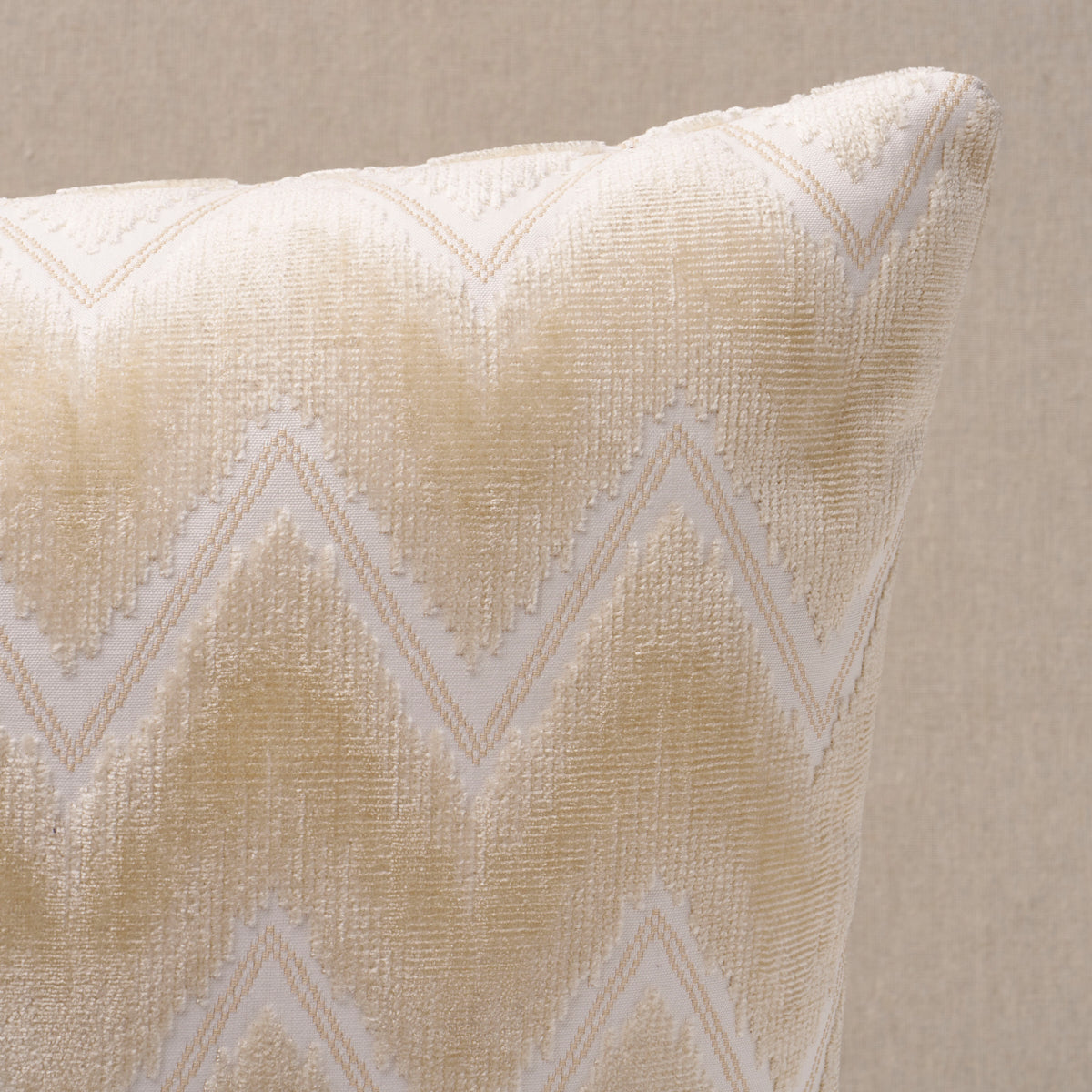 Chevron Velvet Pillow | Champagne