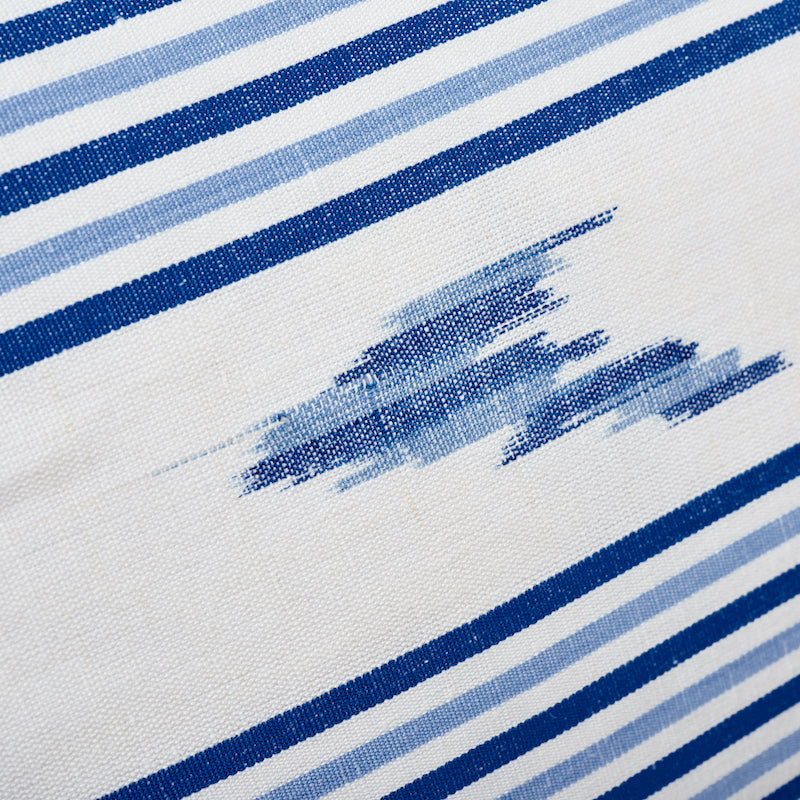 Santa Barbara Ikat Pillow | Indigo & White