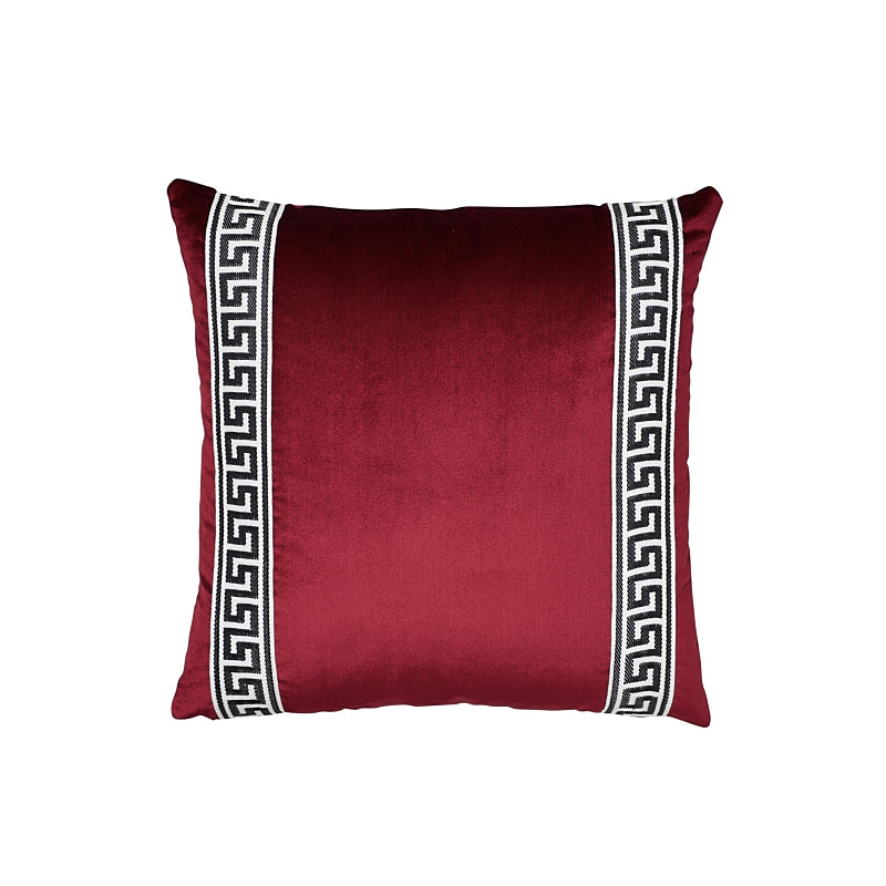 Etienne Silk Greek Key Pillow | Port