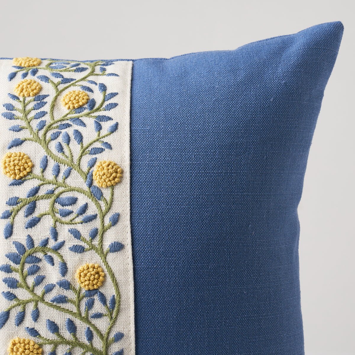 Ashoka Pillow | Citron & Blue