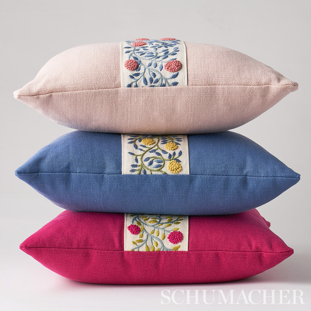 Ashoka Pillow | Citron & Blue