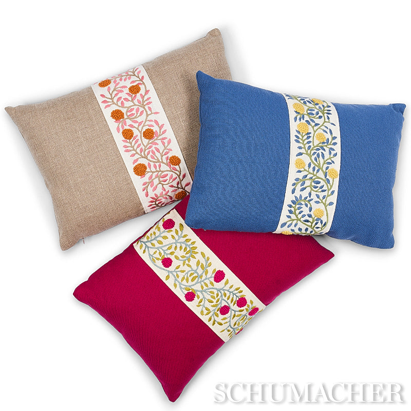 Ashoka Pillow | Citron & Blue